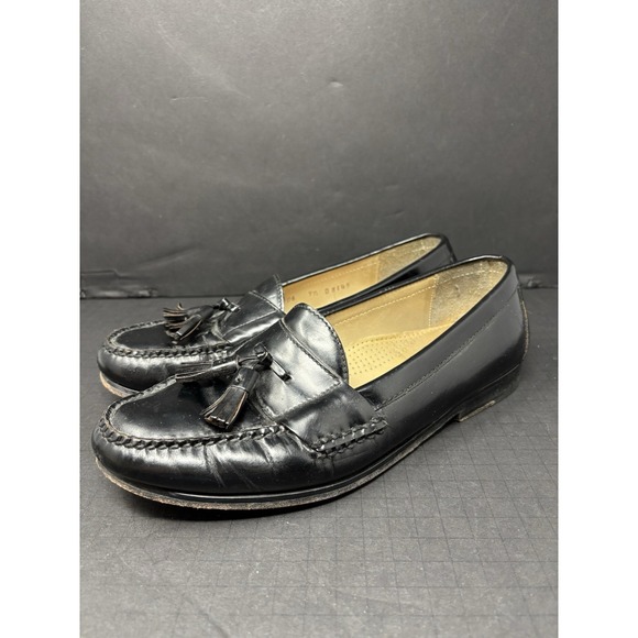Cole Haan Other - Cole Haan Mens Tassel Loafers‎ Sz 9.5 D Black Leather Classic Casual Dress Shoes